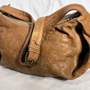 Super rare M27 Barcelona, leather hobo bag, vertical zippers vintage